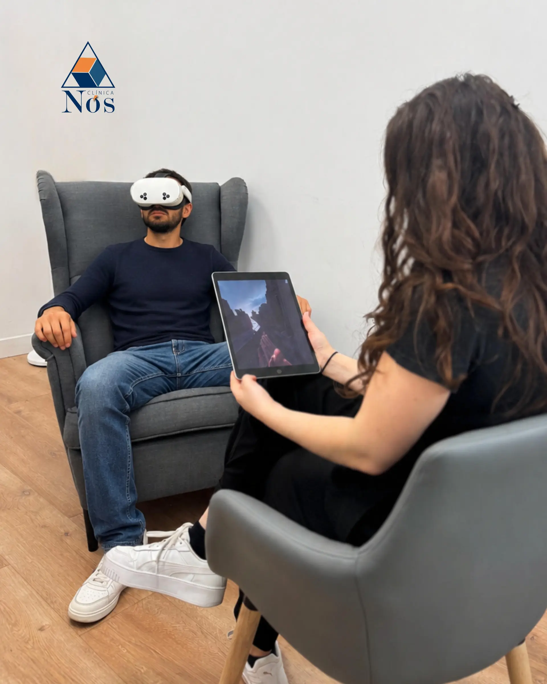 Sesión de Psicología con realidad virtual en Clínica Nós Monforte